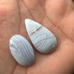 Blue Laced Agate Cabochon